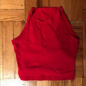 Red crop top